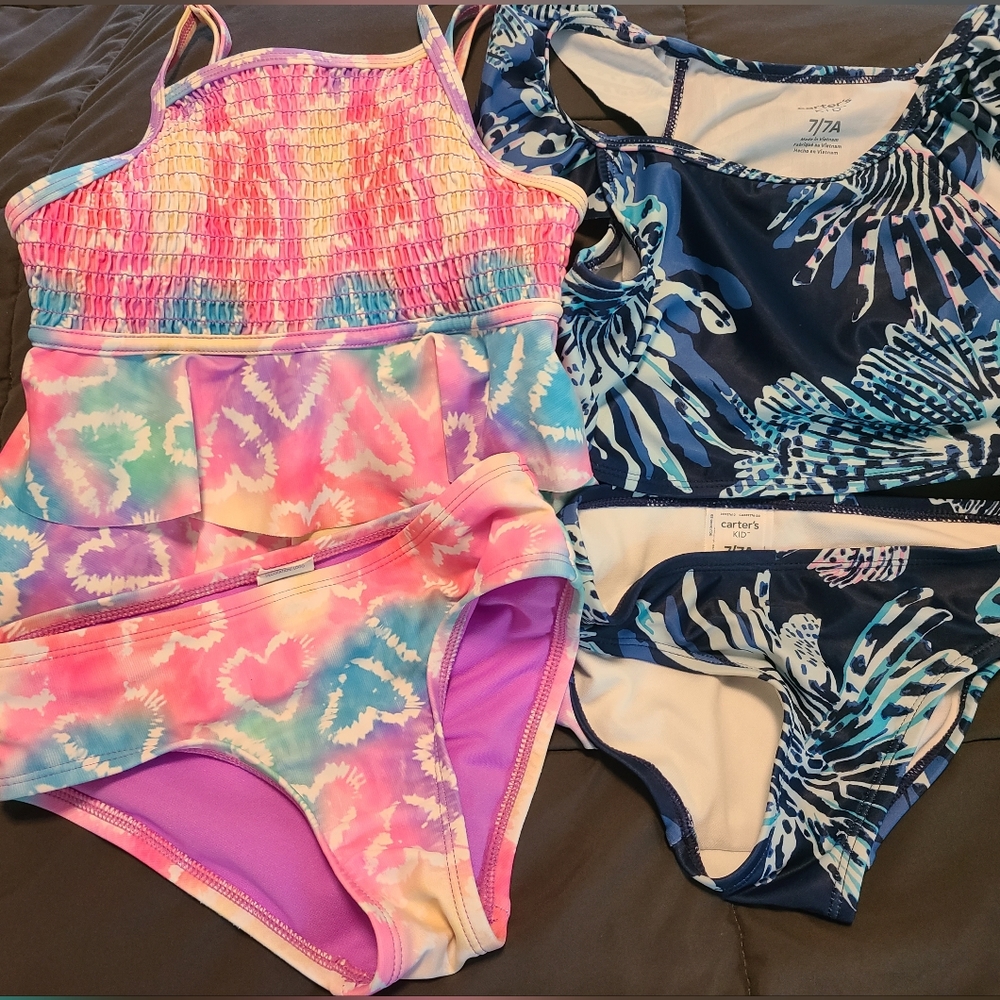 2 Girls Swimsuits 6/6x
